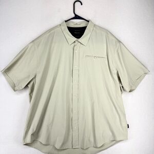 Kenneth Cole Light Gray Short‎ Sleeved Button Down Mens Size 4X